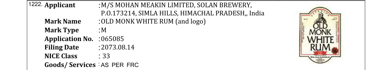 Original bulletin entry for JOSE CUERVO