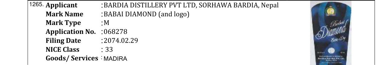 Original bulletin entry for DHUKUTI SOUFI (and logo)