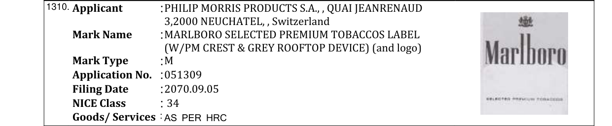 Original bulletin entry for L&M