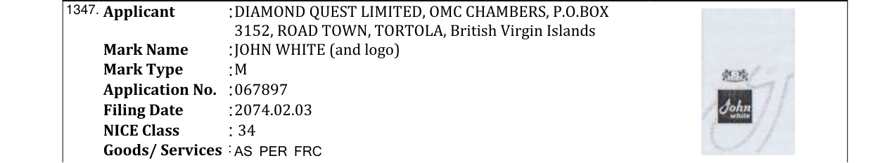 Original bulletin entry for GAJJAB (and logo)
