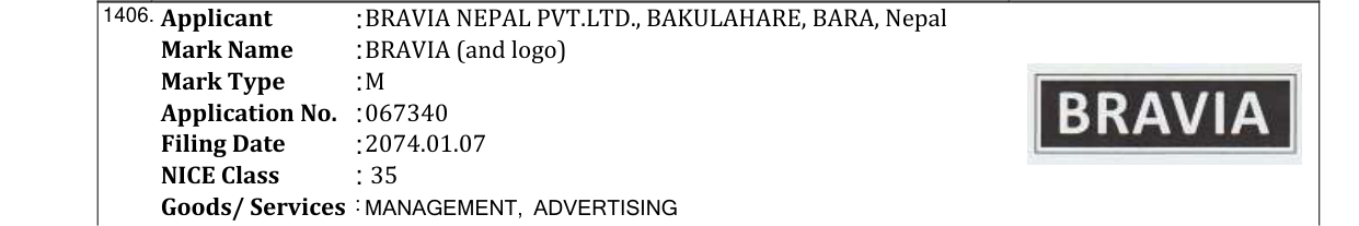 Original bulletin entry for TEAM VENTURES PVT LTD (and logo)