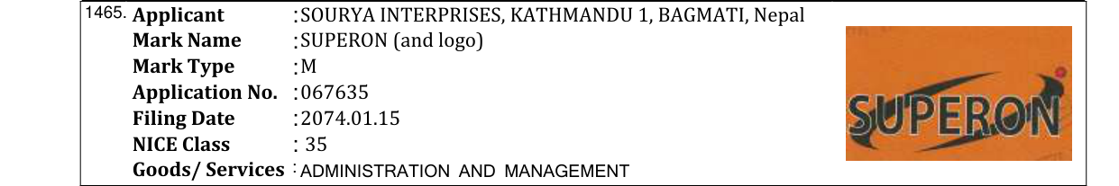 Original bulletin entry for SHAURYA (and logo)