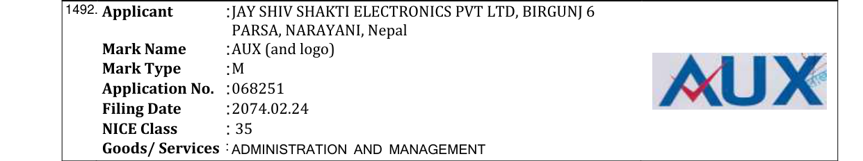 Original bulletin entry for CATVISION (and logo)