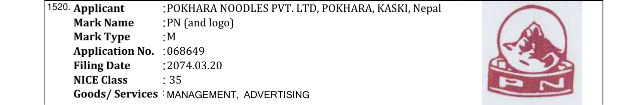 Original bulletin entry for PATANJALI (and logo)