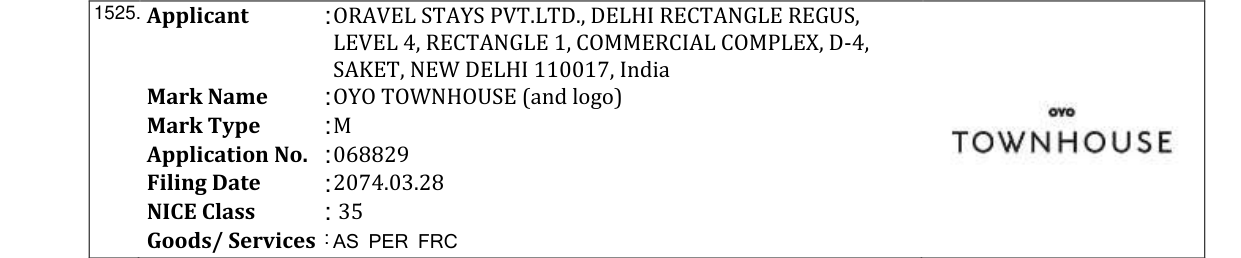 Original bulletin entry for OYO (and logo)