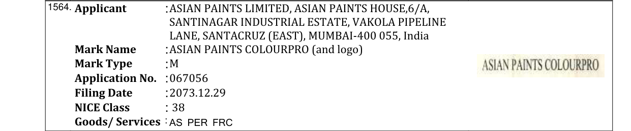 Original bulletin entry for FT FASHION TELEVISION (and logo)