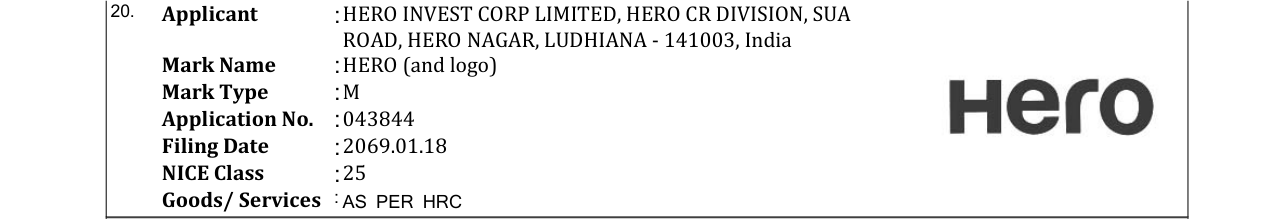 Original bulletin entry for HERO (and logo)