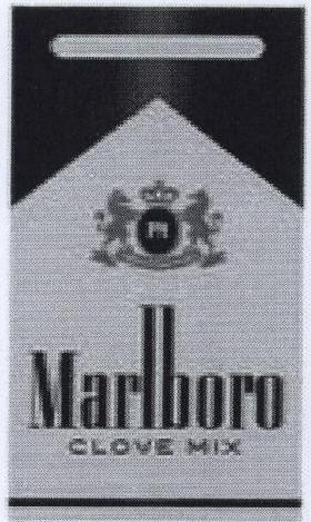 MARLBORO CLOVE MIX lable (and logo) trademark logo