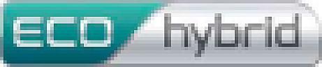 ECO HYBRID with colour label (and logo) trademark logo