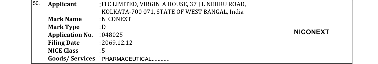 Original bulletin entry for NICONEXT