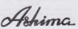 ASHIMA (and logo) trademark logo