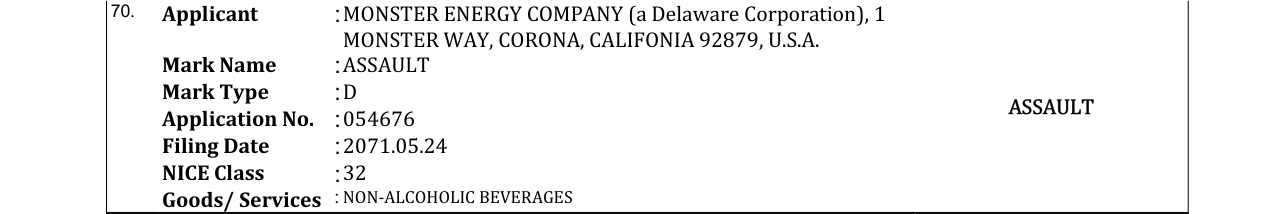 Original bulletin entry for ASSAULT