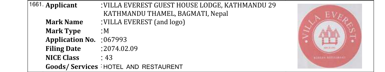 Original bulletin entry for AMRITBHOG (and logo)