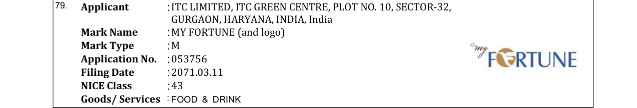 Original bulletin entry for MY FORTUNE (and logo)