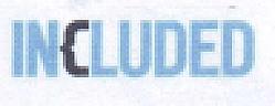 INCLUDED (and logo) trademark logo