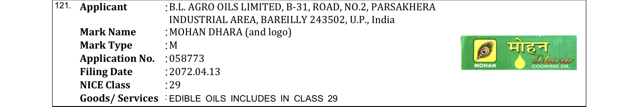 Original bulletin entry for MOHAN DHARA (and logo)