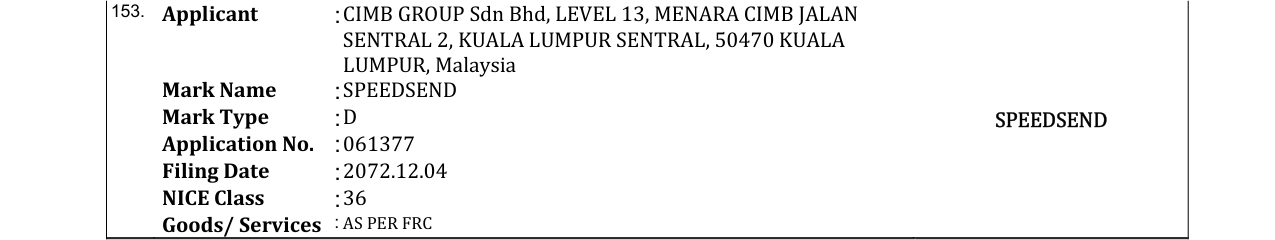 Original bulletin entry for SPEEDSEND