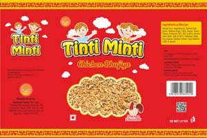 TINTIMINTI CHICKEN BHUJIYA (and logo) trademark logo