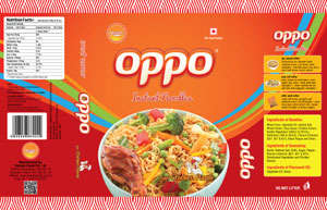 OPPO CHICKEN NOODLES (and logo) trademark logo
