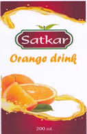 SATKAR ORANGE JUICE (and logo) trademark logo