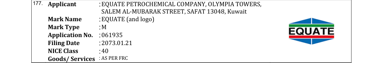 Original bulletin entry for EQUATE (and logo)