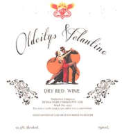 OLD CITY'S VALENTINO DRY RED WINE (and logo) trademark logo