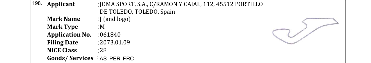 Original bulletin entry for J (and logo)