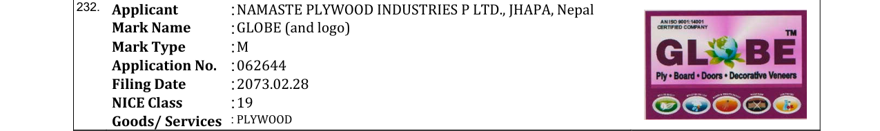 Original bulletin entry for GLOBE (and logo)