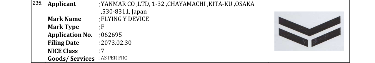 Original bulletin entry for FLYING Y DEVICE