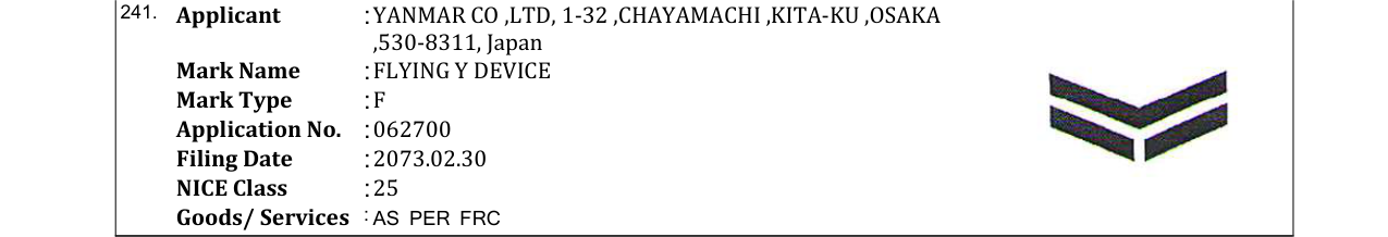 Original bulletin entry for FLYING Y DEVICE