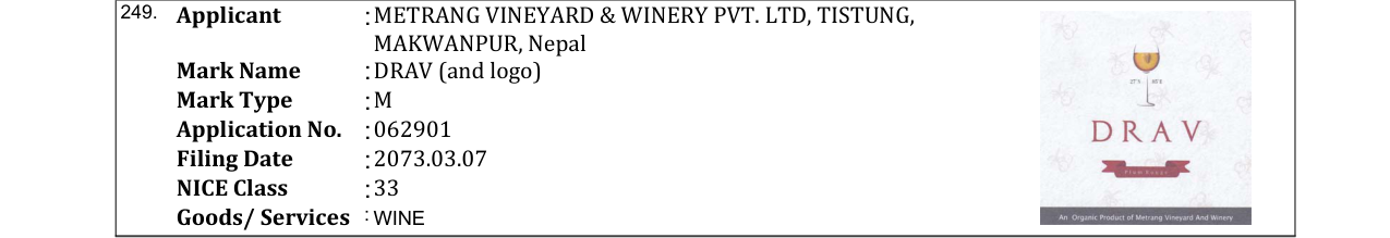 Original bulletin entry for DRAV (and logo)