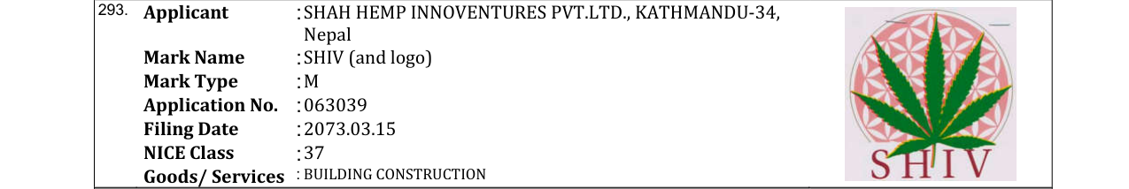 Original bulletin entry for SHIV (and logo)