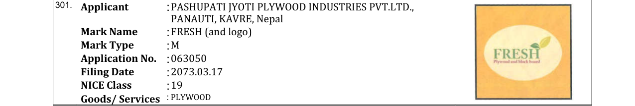 Original bulletin entry for FRESH (and logo)