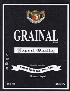 GRAINAL BLACK (and logo) trademark logo