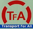 TFA TRANSPORT FOR ALL (and logo) trademark logo
