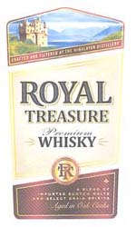 ROYAL TREASURE Premium whisky (and logo) trademark logo