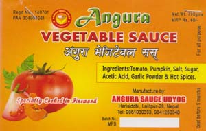 ANGURA VEGETABLE SAUCE (and logo) trademark logo