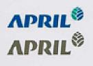 APRIL & LEAF DEVICE (and logo) trademark logo