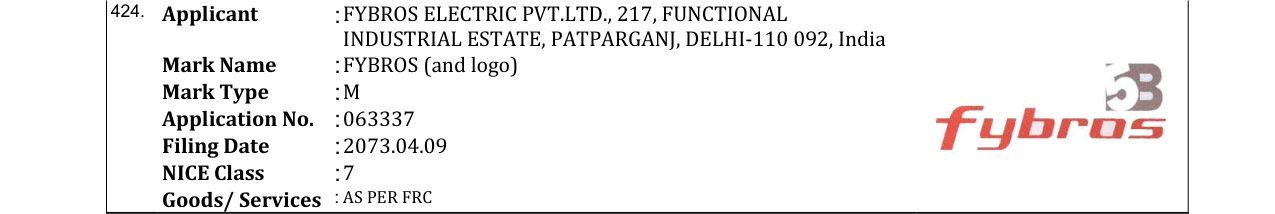 Original bulletin entry for FYBROS (and logo)