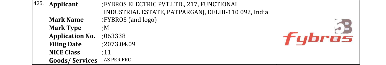 Original bulletin entry for FYBROS (and logo)