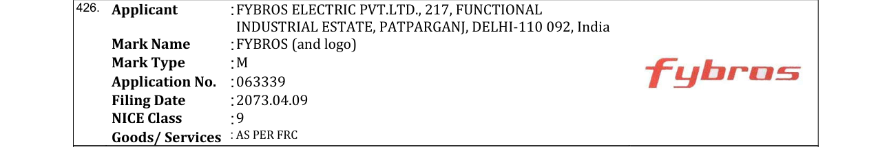 Original bulletin entry for FYBROS (and logo)