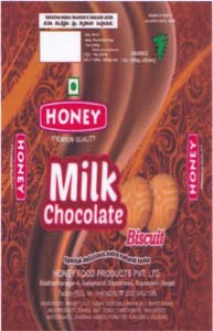 HONEY MILK CHOCOLATE BISCUIT (and logo) trademark logo