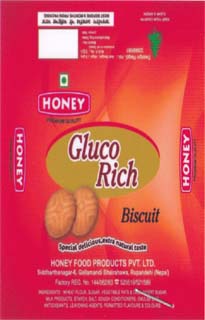 HONEY GLUCO RICH BISCUIT (and logo) trademark logo