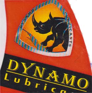 DYNAMO LUBRICANTS (and logo) trademark logo