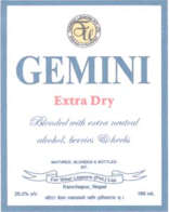 GEMINI EXTRA DRY (and logo) trademark logo