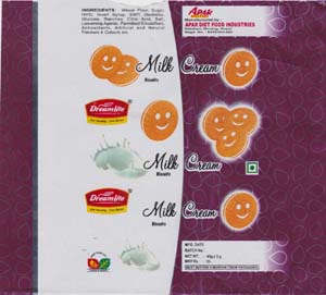 DREAMLITE MILK CREAM (and logo) trademark logo