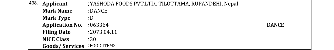 Original bulletin entry for DANCE