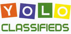 YOLO CLASSIFIEDS (and logo) trademark logo
