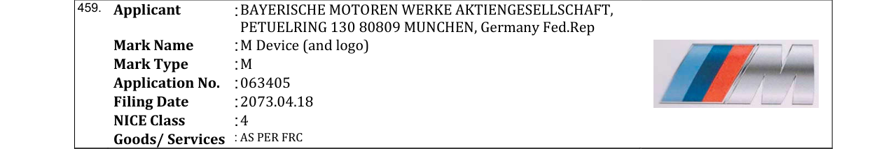 Original bulletin entry for M Device (and logo)