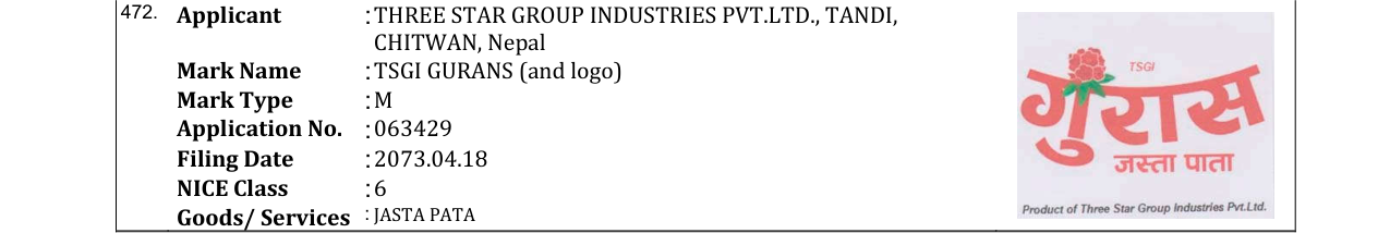 Original bulletin entry for TSGI GURANS (and logo)